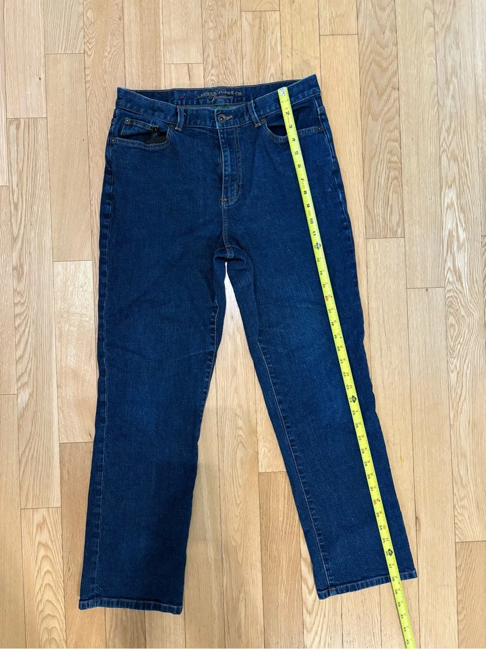 Lauren Ralph Lauren Straight Leg Jeans Sz 8 Premium Dark Indigo Core Minimalist